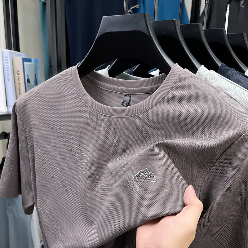 2026 New Short-sleeve T-shirt Designer Hoodie Designer T-shirt For Men Summer Ice Silk Cool Feeling Loose Fit Round Neck Casual Polo Tee Men's To