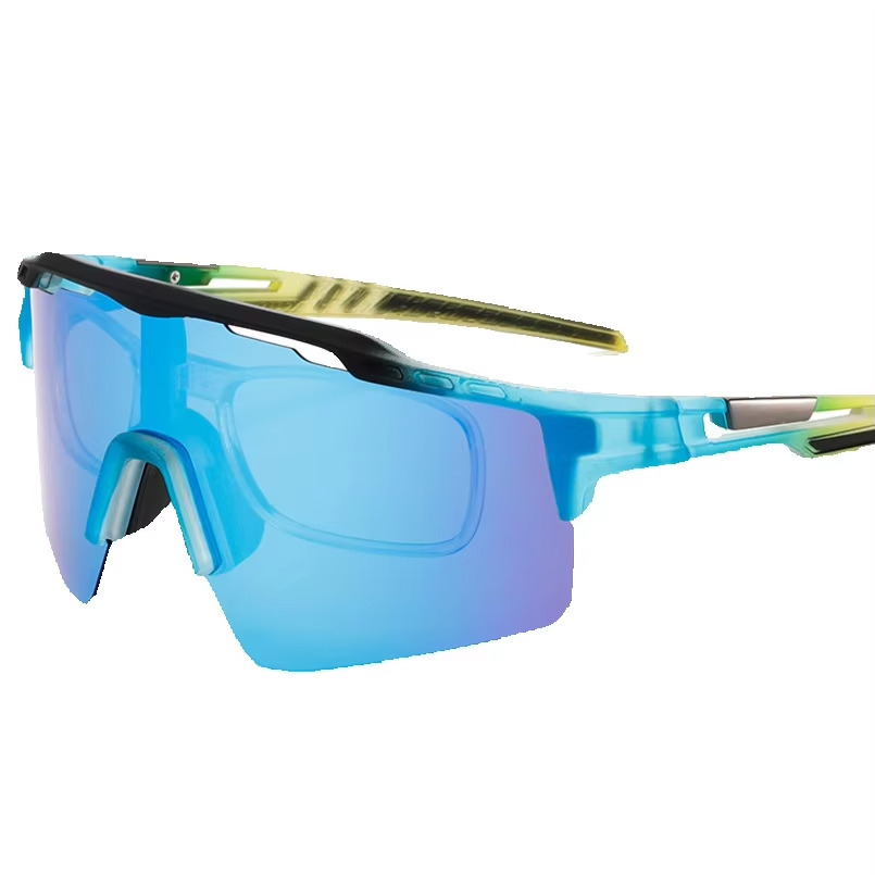 Cross-border cycling outdoor polarized glasses for driving and night vision, integrated windproof colorful sports sunglasses, can be fitted with presc