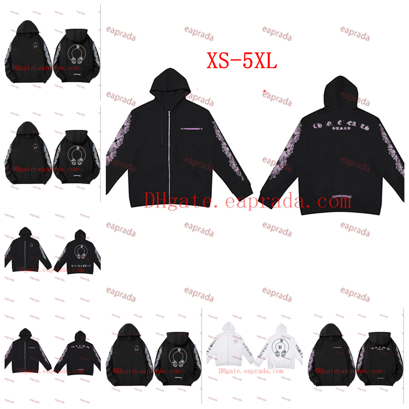 Designer Mens Hoodies Hoodies cardigan Heavy Weight Y2K Woman Zip Hoody Coat High Street Casual Sweatshirt Man Womens Pullover horse Sanskrit Cross Printed Hooded
