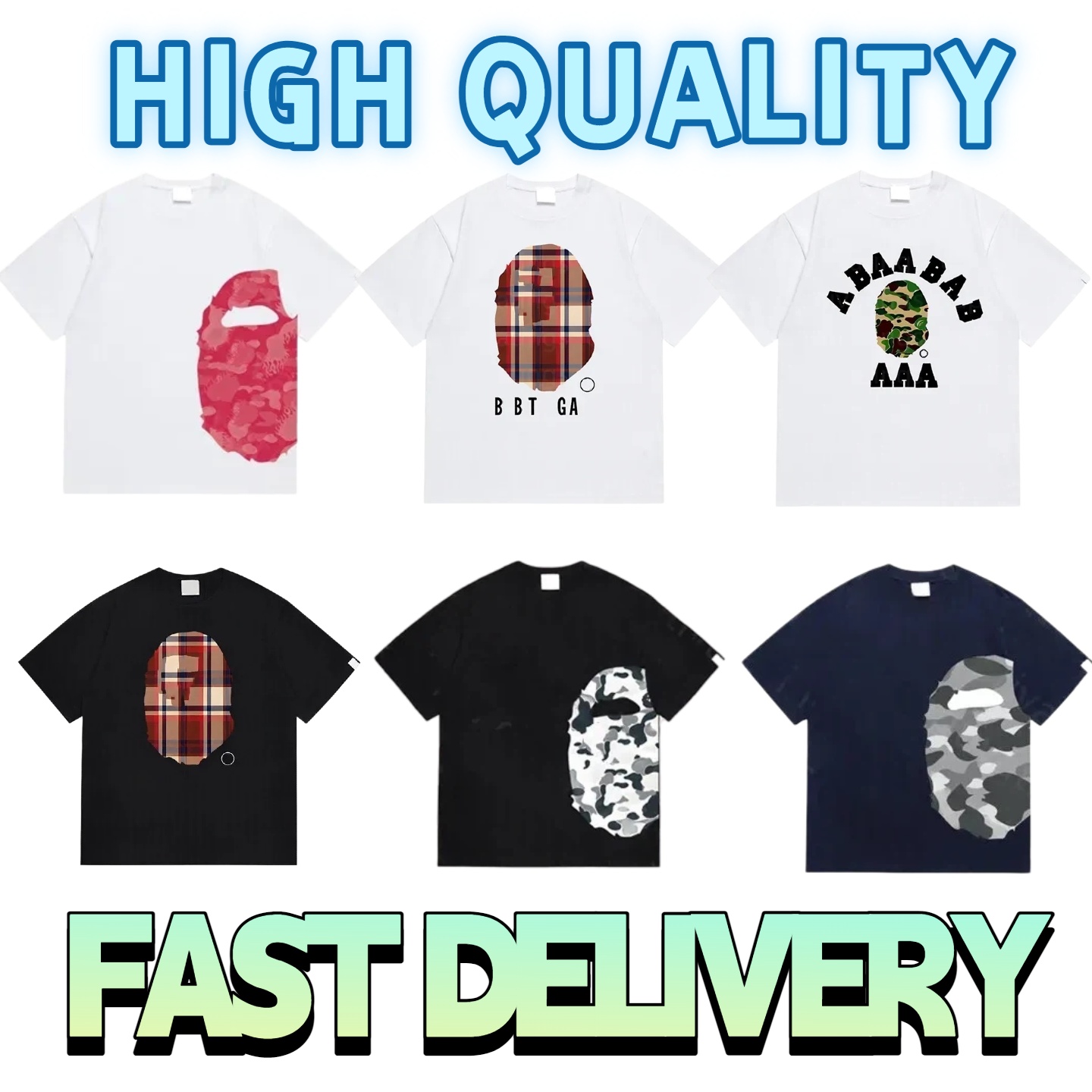t shirt Fashion T Shirt for men women Summer Black White T-Shirts Clothings Short Sleeve Clothes hiphop tees black shirt mens designer clothes shorts clothes men
