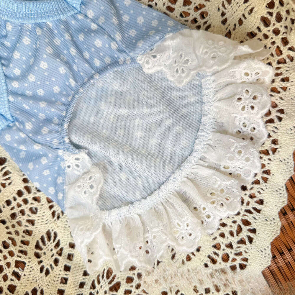 Famous brand Pet Spring Summer Thin Ice Silk Lace Dress Dog and Cat Clothes with Straps for Cooling Bichon Frise Apparel Wholesale pupakaIK