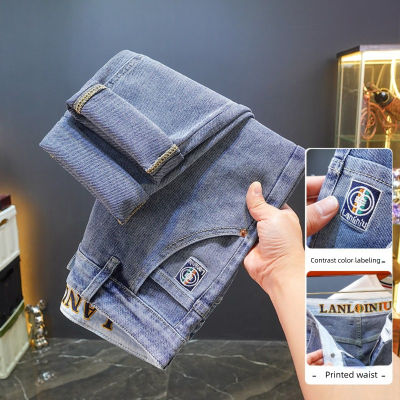 Men Straight Tube Luxury High-end Spring/summer Loose New Fashion Luxury Stretch Multifunctional Denim Style Designer Embroidered Slim Fit Jeans Suita