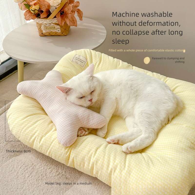 Famous brand Soft Cushion Bed All Season Mat for Sleeping Kitten Puppy Milk Cat Lying Pad Thick Mattress pupakaIK
