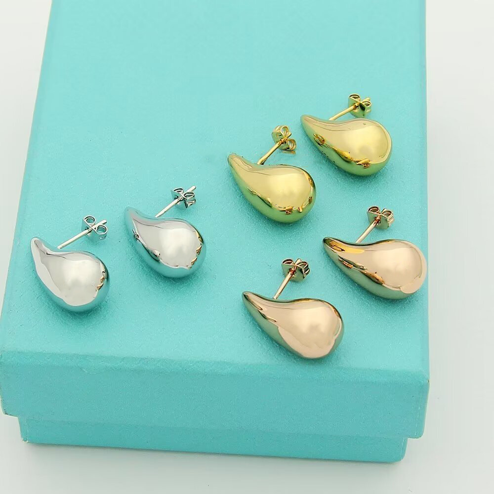 Minimalist Teardrop Stud Earrings Women Everyday Basic Jewelry 70155592