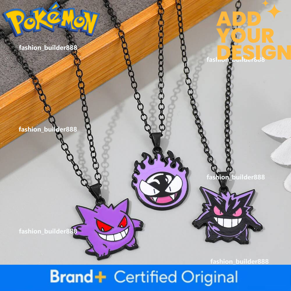 Pokemon Anime Gengar Pendant Necklace Kawaii Gengar Neck Chain For Fans Accessories Gifts