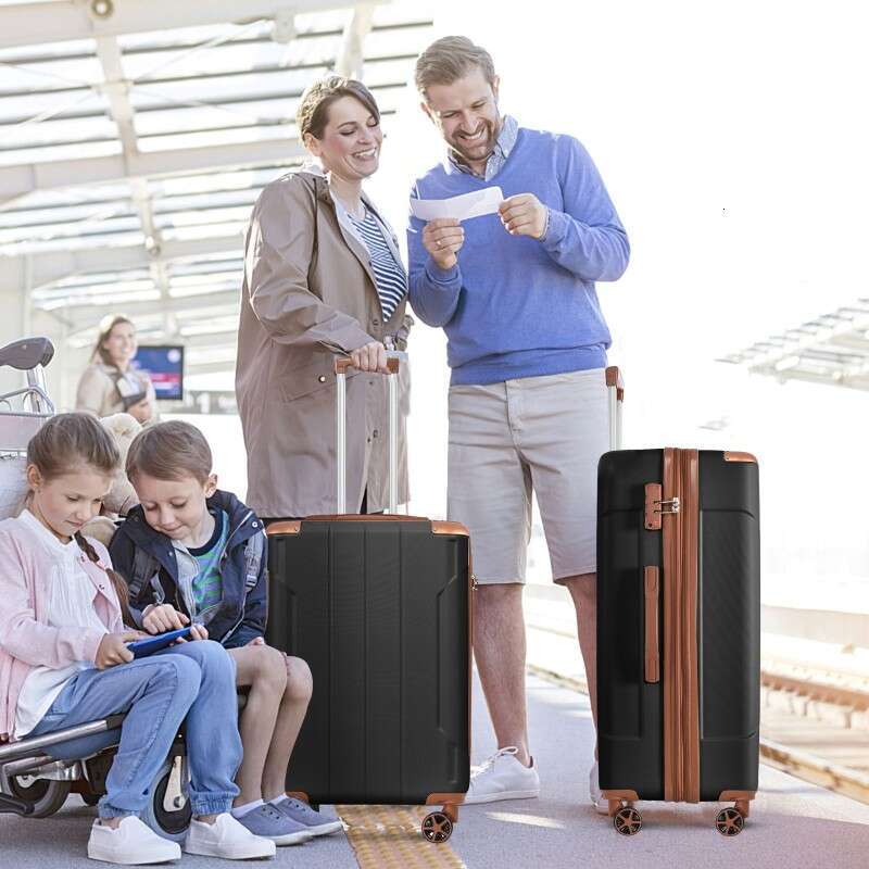 Hardshell ABS Luggage Sets 2 Piece Suitcase Set Expandable with TSA Lock Spinner Wheels for Men Women b076