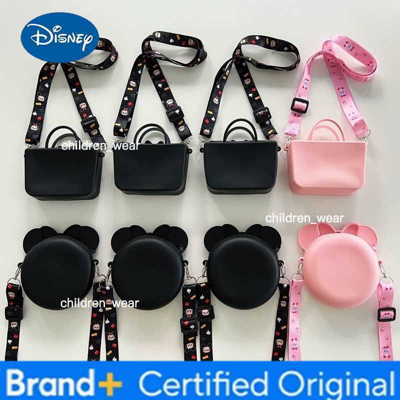 Disney Mickey Mouse Silicone Coin Purse Mini Silicone Storage Bag Cute Crossbody Bag Fashion Student Storage Pouch Boys Girls Gift H260421
