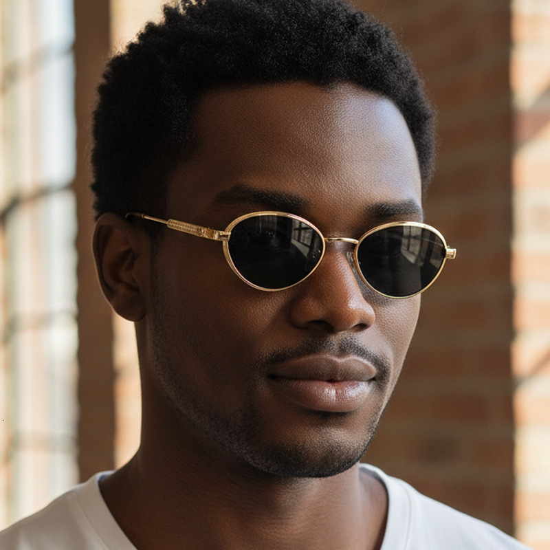 Retro Large Frame Oval Versatile Urban Trend Fashion Outdoor Sun Protection Unisex Sunglasses