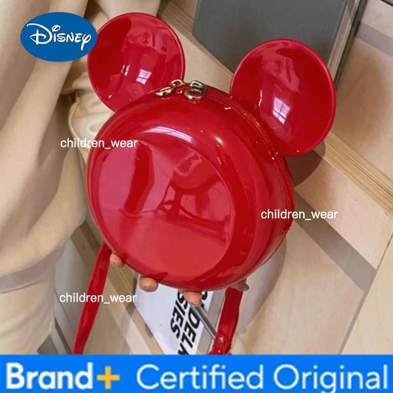 Disney New Mickey Mouse Women handbag Minnie Shoulder Diagonal Bag Casual Fashion Girl PU Round Bag Birthday Gifts H260421