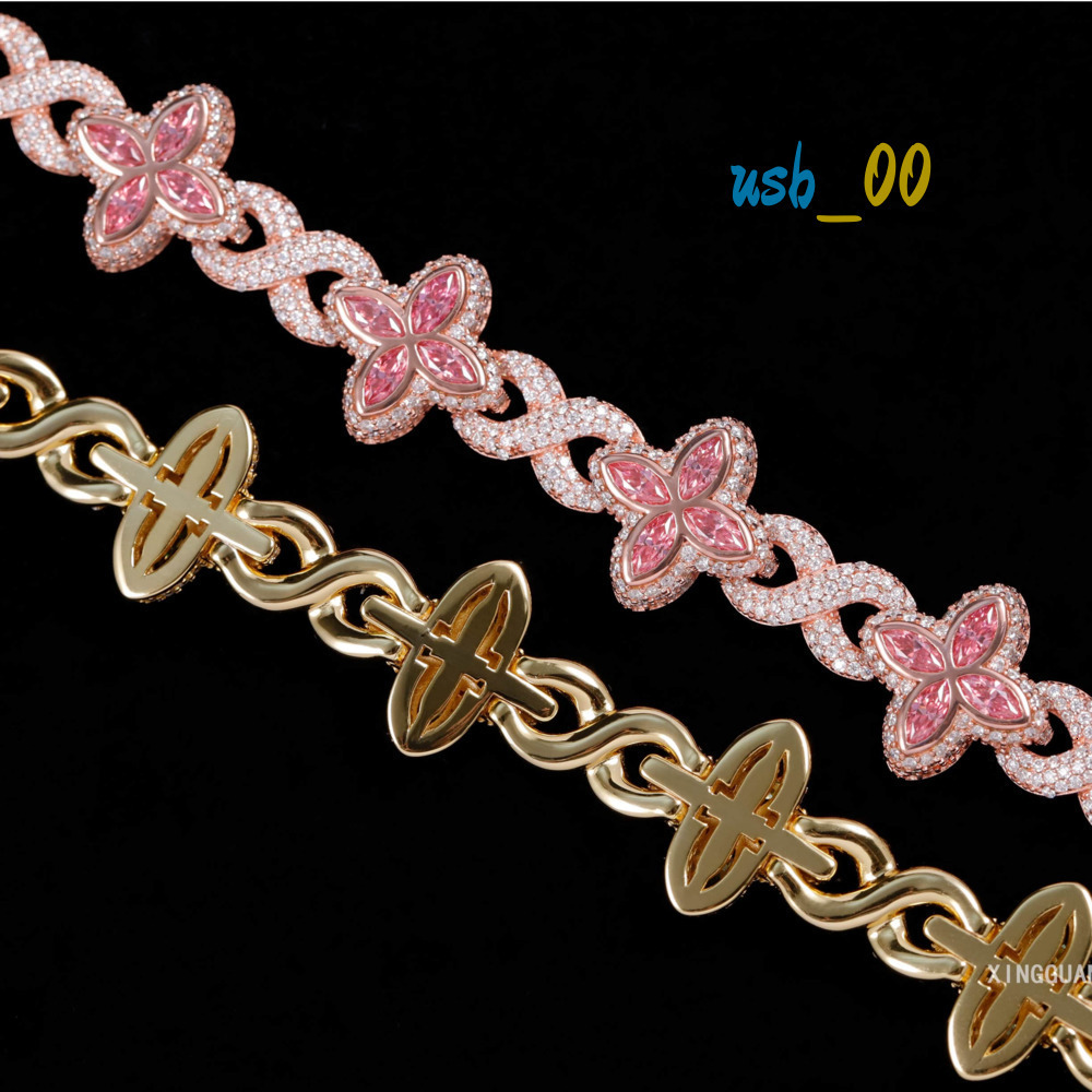Xingguang jewelry 2025 new arrivals fashion jewelry 925 sterling silver vvs moissanite diamond four leaf clover bracelet