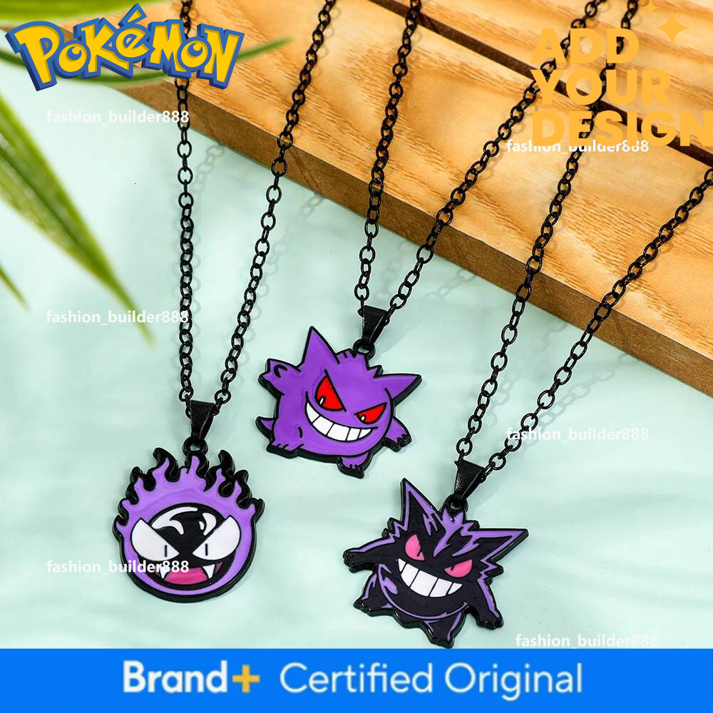 Pokemon Anime Gengar Pendant Necklace Kawaii Gengar Neck Chain For Fans Accessories Gifts