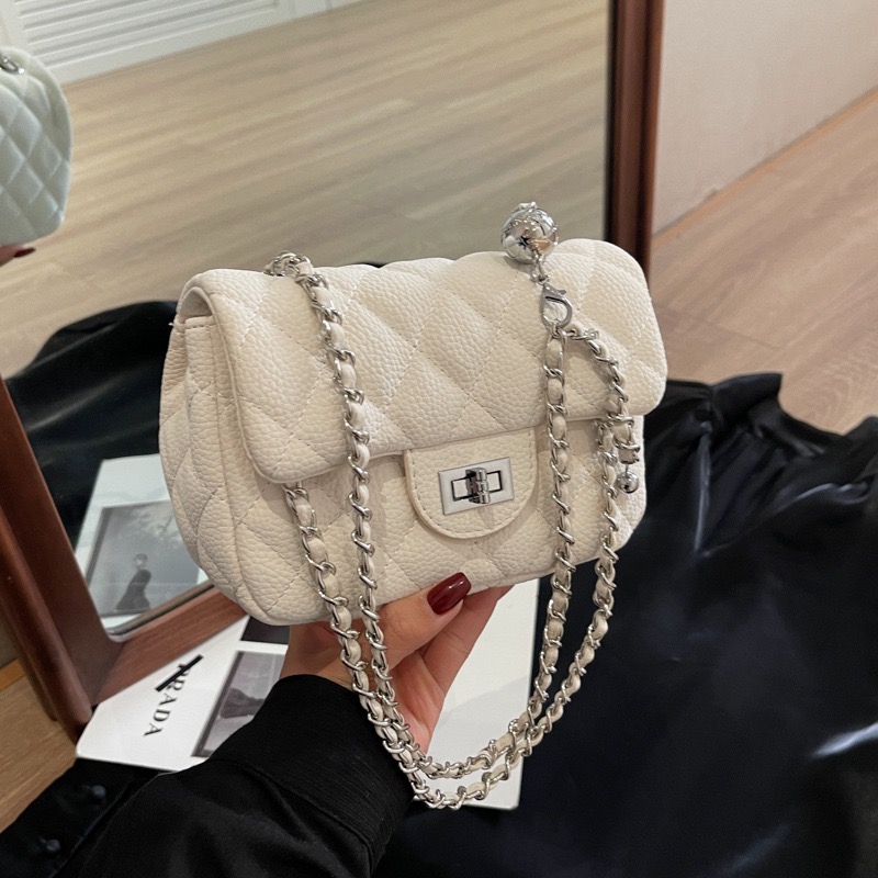 Shoulder Bags blue Fashion Trend Crossbody Single Bag On The Small Korean Version Of Foreign-style Chain Square