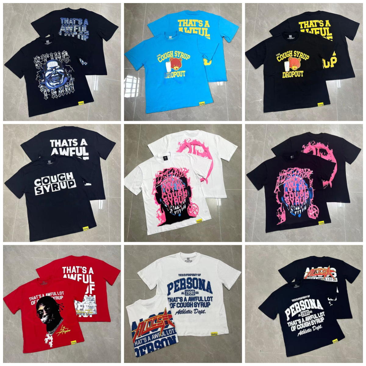 Awful Lotta Cought Sryup shirt Men's thats a awful lot of caugh syrup shirt High Quality cough syrupshirt Cotton Luxury fashion classic trend designer T-Shirt Top