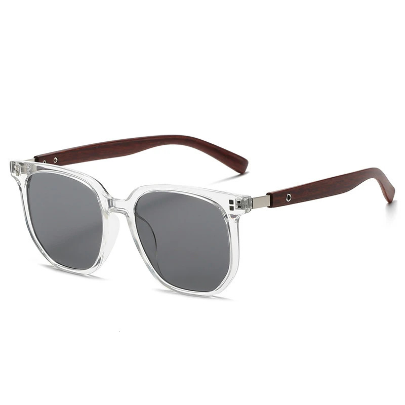 Trendy Wooden Grain Leg TR90 Sunglasses Men Women Korean Square UV400 Protective Sun Glasses S2299 260421