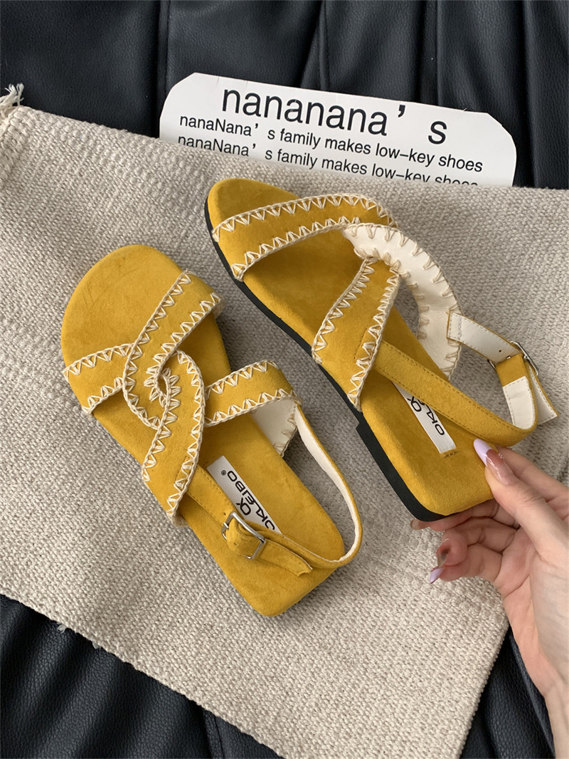 Casual Shoes 2026 Summer Barefoot Leather Flat Sandals For Women Men Shoe With MInimalist Soft Sole Light Weight Sandalias De Mujer