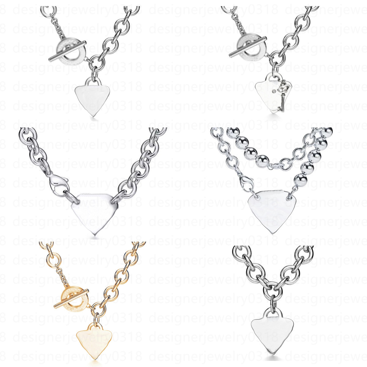Necklace designer necklace women luxury jewelry silver plating metal diamonds love thin letter charm necklace lovely Valentines