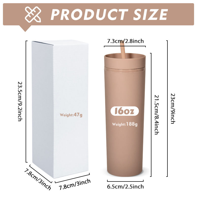 16oz matte frosted plastic Tumblers with lids straw macaron colors double walls straight skinny tumblers acrylic cups coffee cup