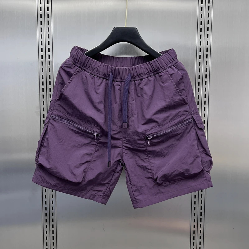 Summer Mens Sport Workout Shorts Quick Dry Athletic Shorts Lightweight Running Shorts Pockets Gym Beach Pants 260421