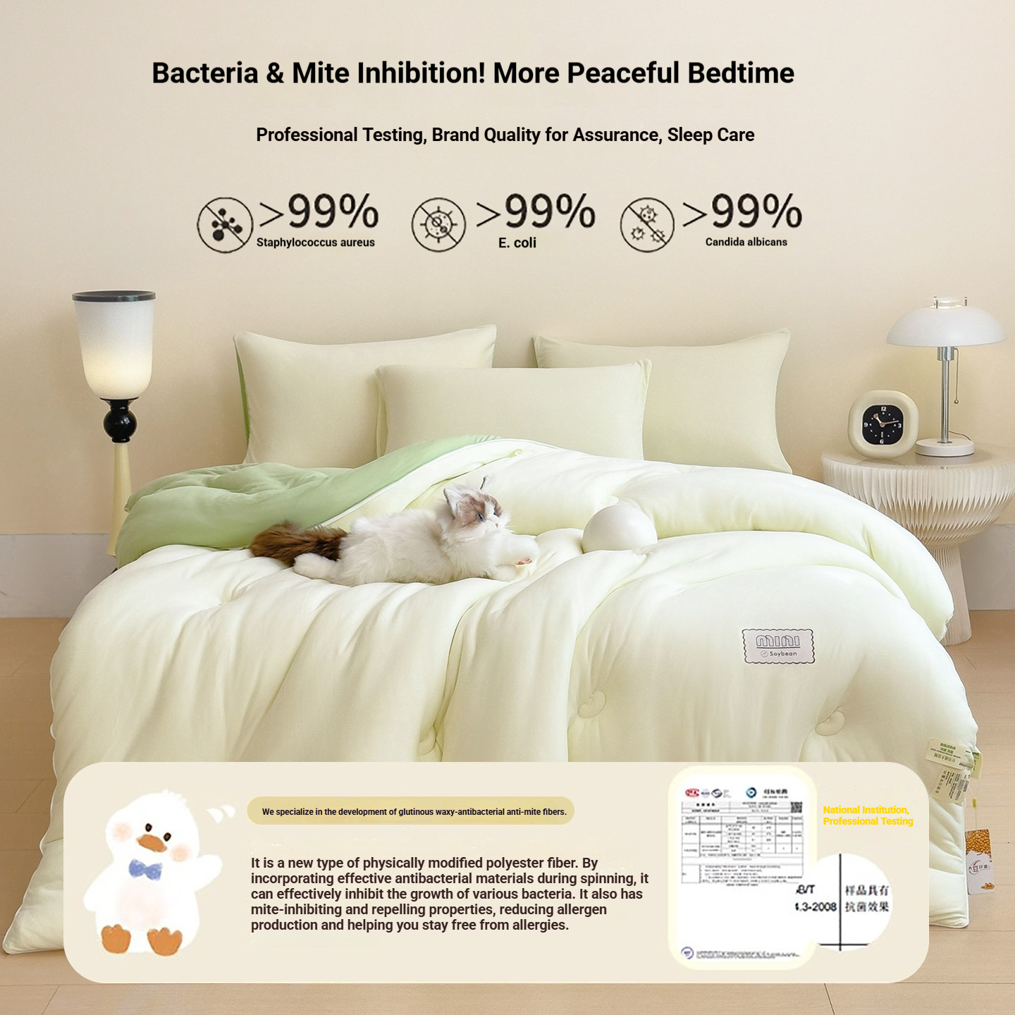 Class A Soybean Fiber Core All-Season Universal Student Dormitory Spring Autumn Warm Winter Single and Double Cotton Quilt