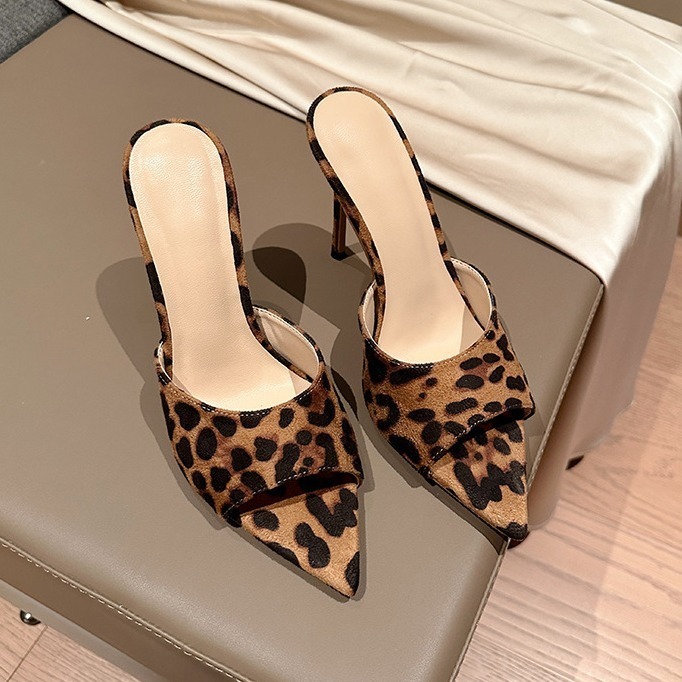 Ladies Summer Fashionable High-heeled Open Toed Sandals Square Toe Party Sexy 34-43Large Womens Shoes 260407