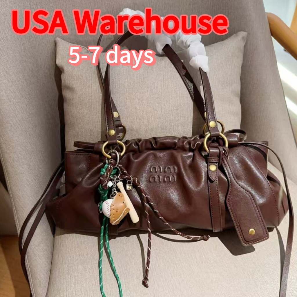 High quality Designer bag miu joie bag women's handbag shoulder bag retro motorcycle bag luxury handbag boys' new handbag top quality crossbody handle bag