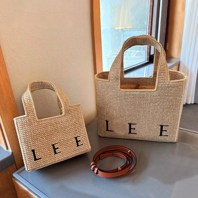 Straw Braided Bag Seaside Holiday Straw Tote Large Capacity French Vegetable Basket Summer Leisure Portable Female