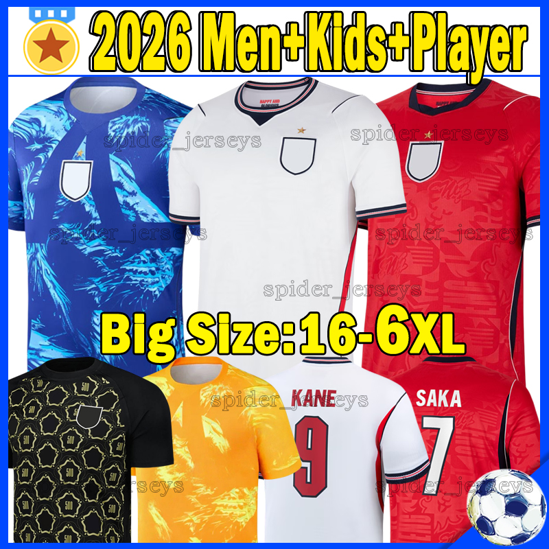 6XL england World Cup 2026 Soccer Jerseys KANE RICE SAKA MADUEKE RASHFORD BOWEN 26 27 Long Sleeves Player national football top goalkeeper men shirts kids kits sets