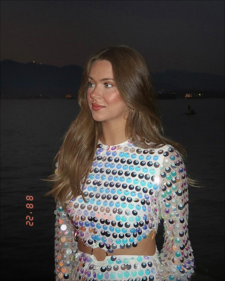 Women's Dresses Summer Dress Women's Fashion Solid Color Sequined Flare Sleeve Dress Sexy O-Neck Irregular Mini Dress