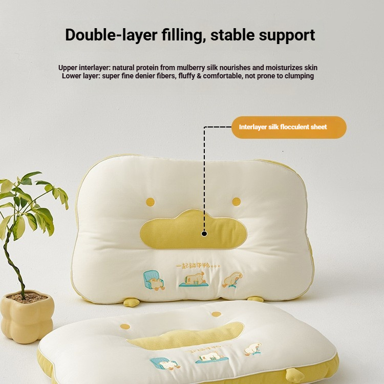 Cartoon Mulberry Silk Home Use Pair Set Children's Neck Protection Sleep Aid Pillow Core Adult Sleeping Special Whole Head
