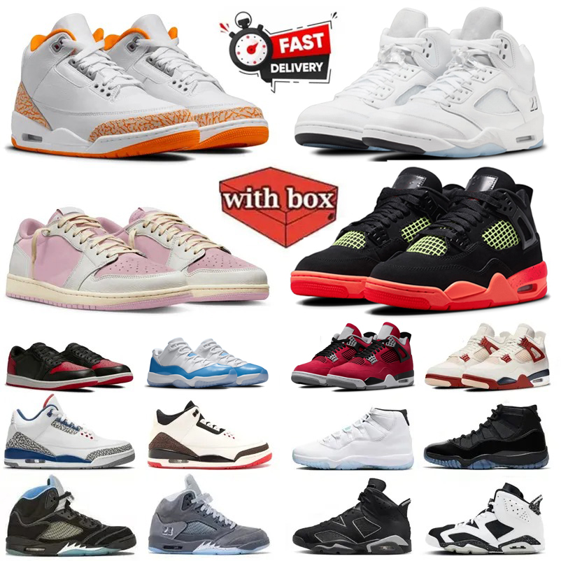 With Box j3 j4 j5 j11 Jump mans 3s 4s 5s 11s Basketball Shoes White Metallic Orange Citrus Infrared 23 Cap and Gown Toro Bravo Iced Carmine Men Women trainers Sneakers