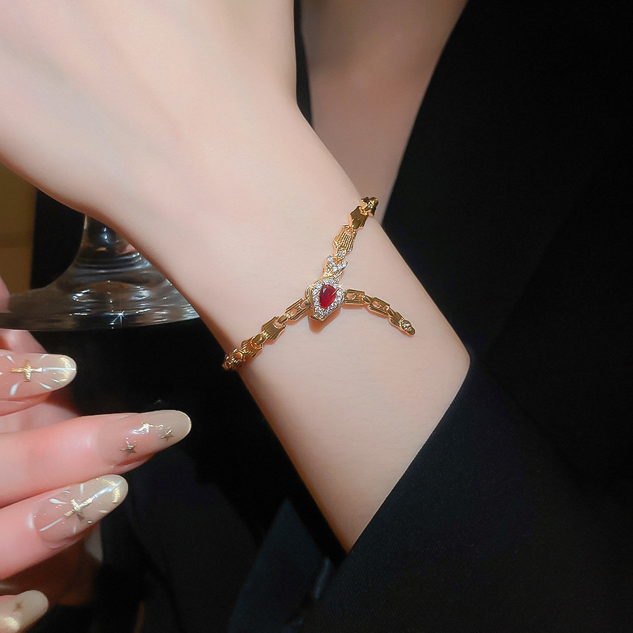 Unique design snake bone bracelet ring set, 2026 new popular model, luxurious and elegant hand jewelry with a sense of luxury - view 4