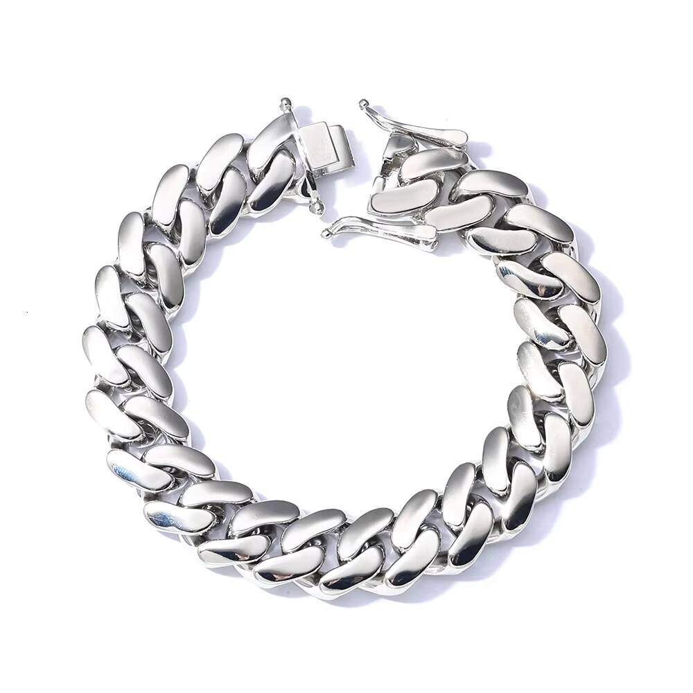 NUOYA 10/12/15/19/22mm Heavy Miami Cuban Link Chain Rose Gold Plated Brass Hip Hop Jewelry Zircon Bracelet Gift