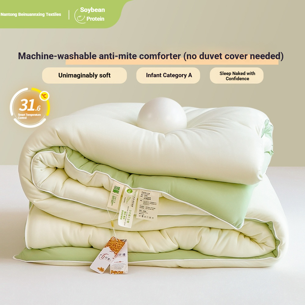 Class A Soybean Fiber Core All-Season Universal Student Dormitory Spring Autumn Warm Winter Single and Double Cotton Quilt