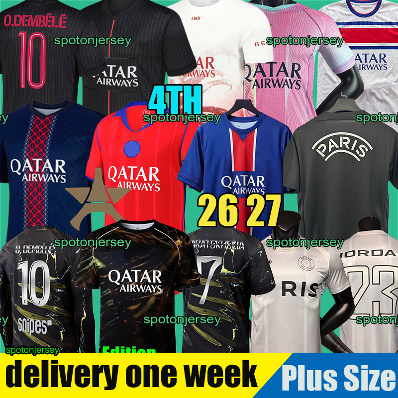 psgjersey 26 27 Jerseys paris fc soccer jersey MARQUINHOS Maillots KVARATSKHELIA DEMBELE VITINHA Final psges Jersey enfants Maillot football 2026
