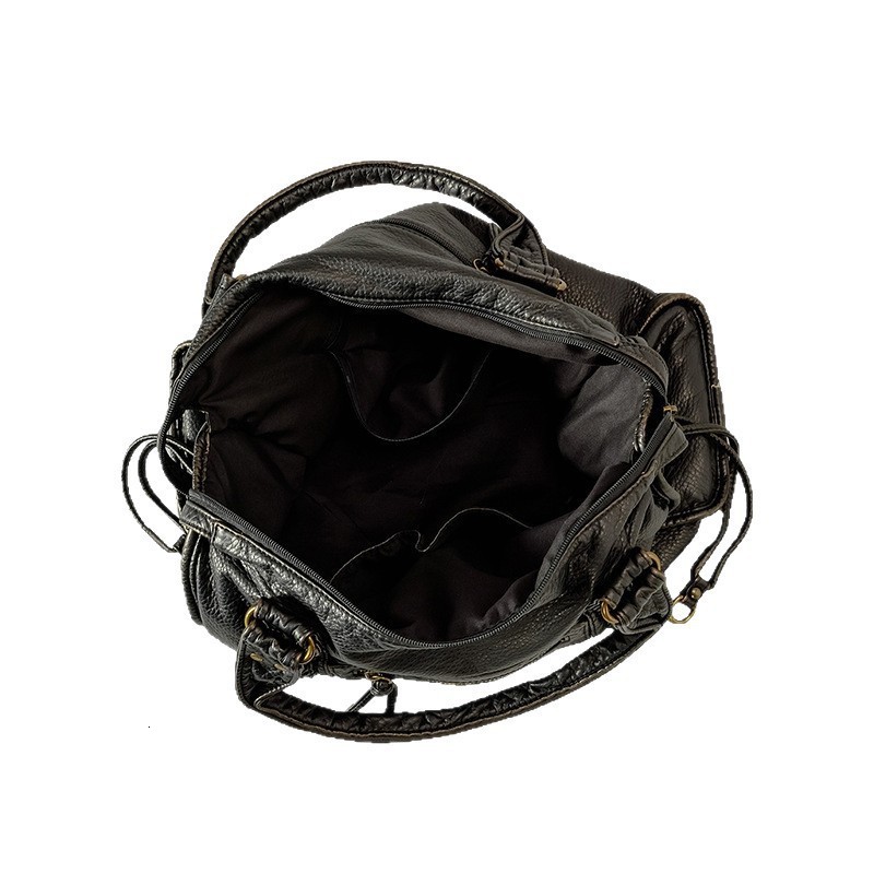 woven handbag in vintage punk style fashionable and trendy largecapacity tote bag y260209