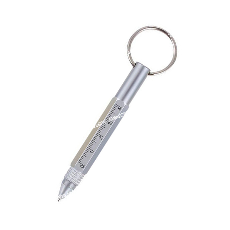 Multifunctional Mini Metal Ballpoint Pen Outdoor Tool Pen Screwdriver Keychain Short Scale Pens