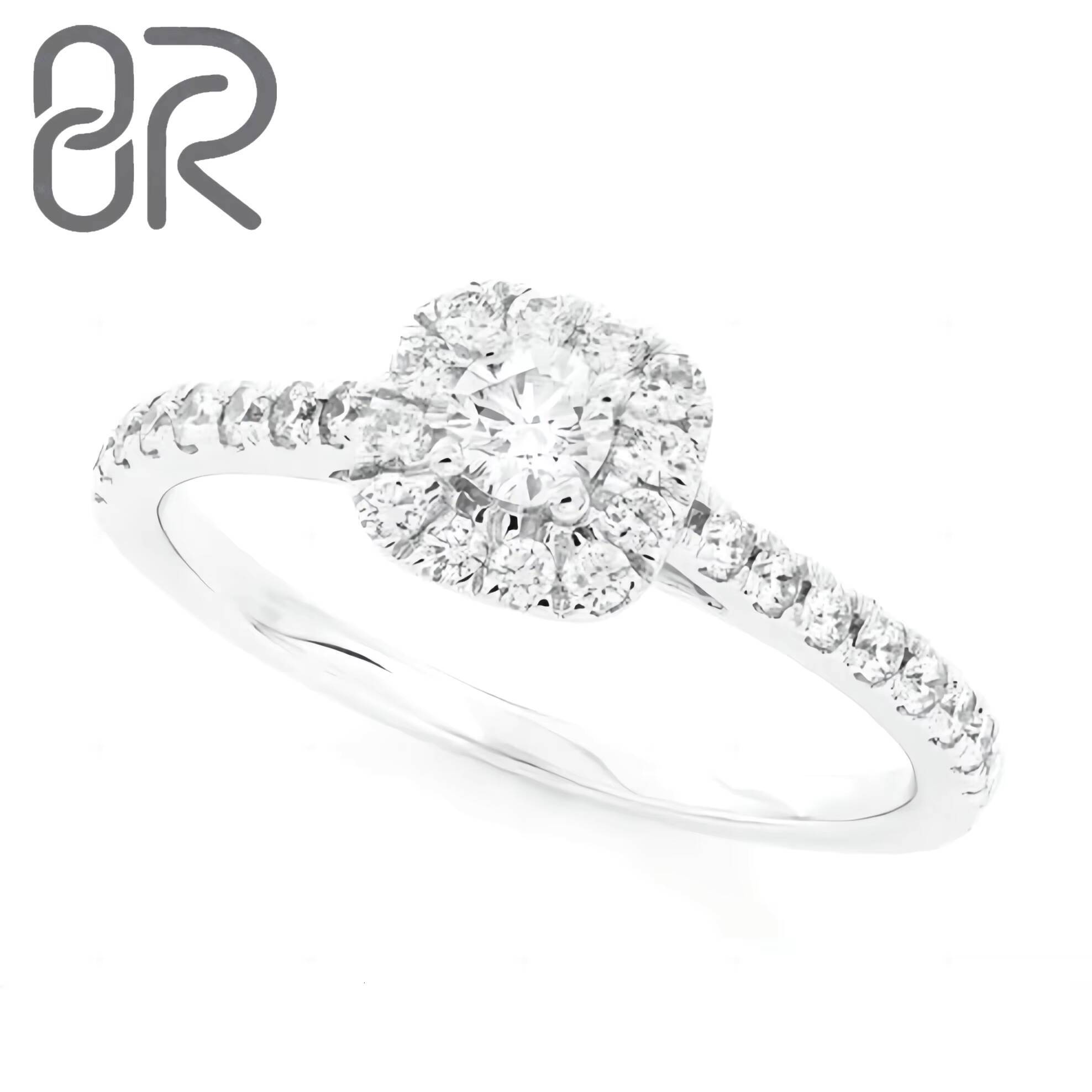 Hot Sale 14K Gold Engagement Ring Pass Diamond Test Cushion Cut Lab Grown Diamond Wedding Rings Jewelry for Women