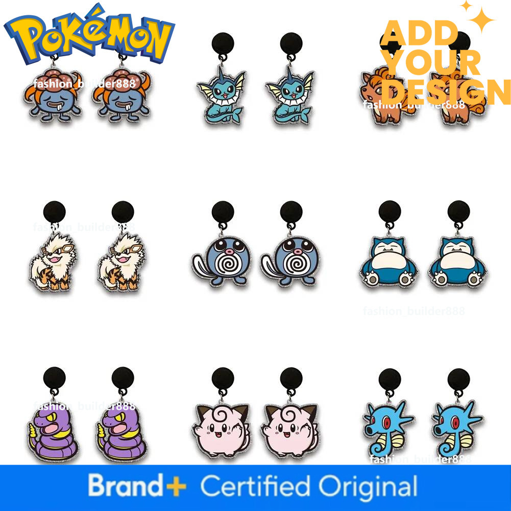 Pokemon Eevee Evolution Acrylic Drop Earrings Lightweight Cartoon Jewelry For Fans Party Holiday Gift