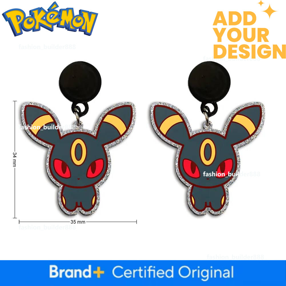 Pokemon Eevee Evolution Acrylic Drop Earrings Lightweight Cartoon Jewelry For Fans Party Holiday Gift