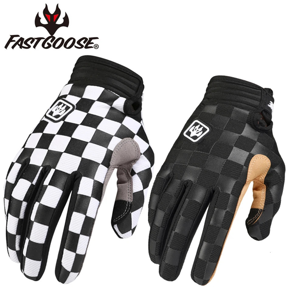 FASTGOOSE Retro Rider Motocross Racing Gloves Moto BMX ATV MTB Off Road Motorcycle Mountain Bike Cycling Competitio Glove 260421