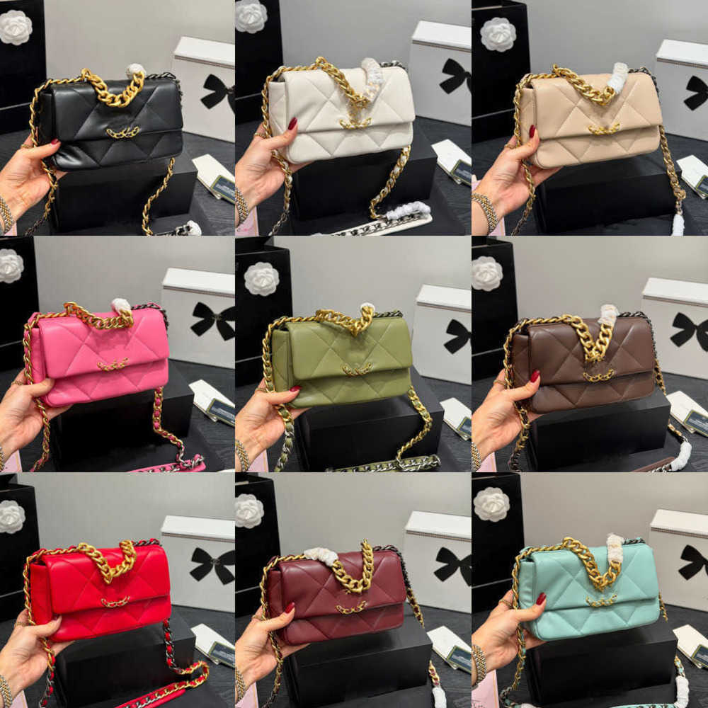 C19 Mirror bag High quality C o Handle Mini CF handle Shoulder bag 23k Chain Bag Crossbody bag 19bag Postmans bag Designer bag 26c Turtle shell piano bag Makeup bag box