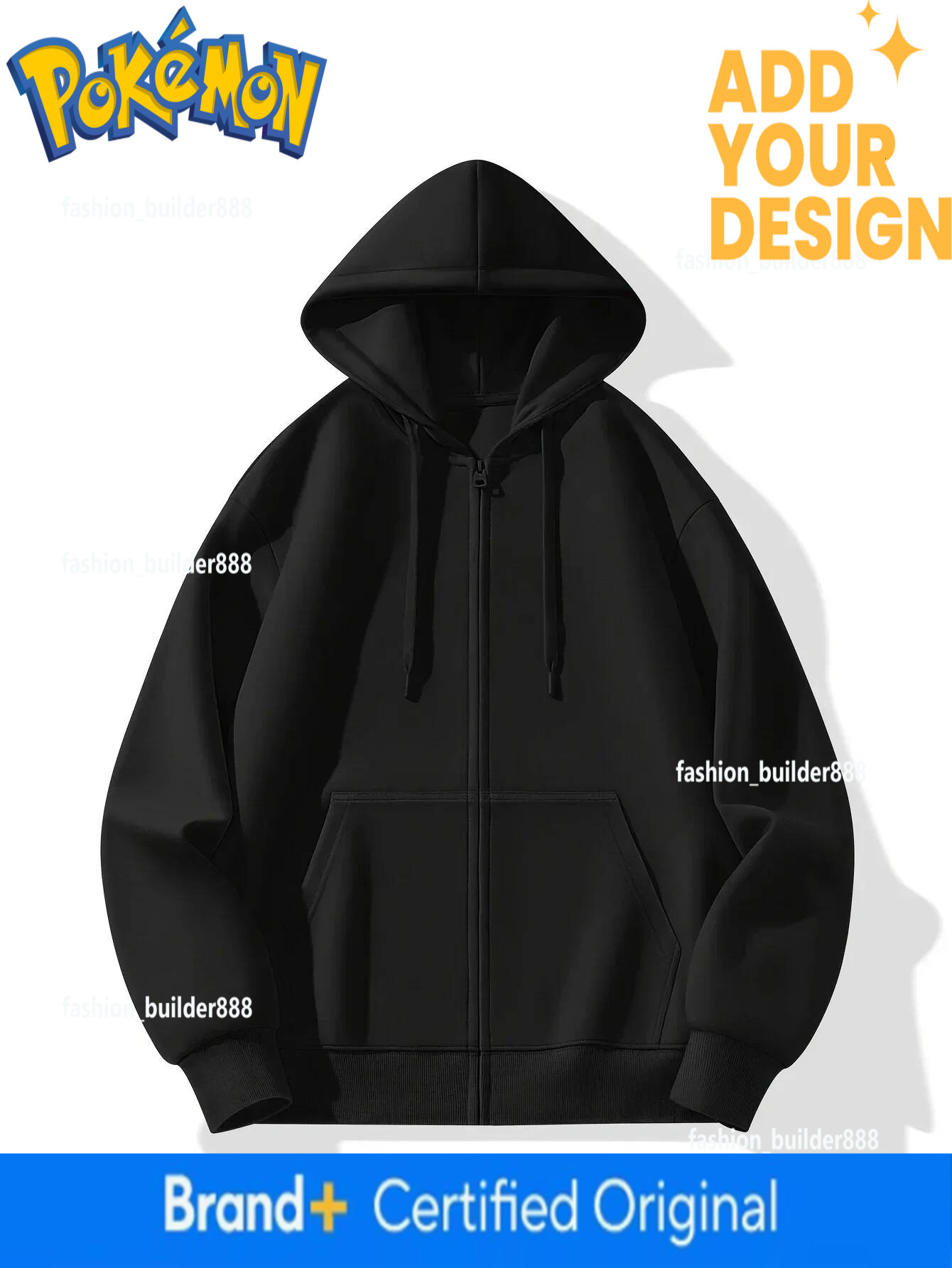 Pokemon Anime Co Branded Zipper Hoodie Autumn/Winter Unisex New Pikachu Printed Japanese Harajuku Casual Loose Sweater Top - view 6