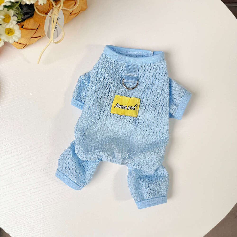Famous brand Dog four legged clothing spring summer thin breathable hollow pet apparel cat clothes wholesale for Bichon Teddy Ragdoll cats pupakaIK