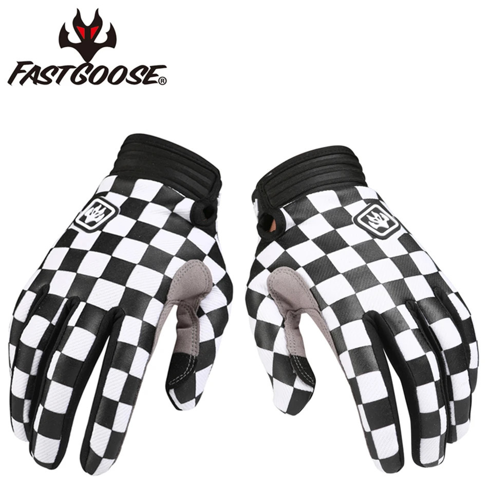 FASTGOOSE Retro Rider Motocross Racing Gloves Moto BMX ATV MTB Off Road Motorcycle Mountain Bike Cycling Competitio Glove 260421