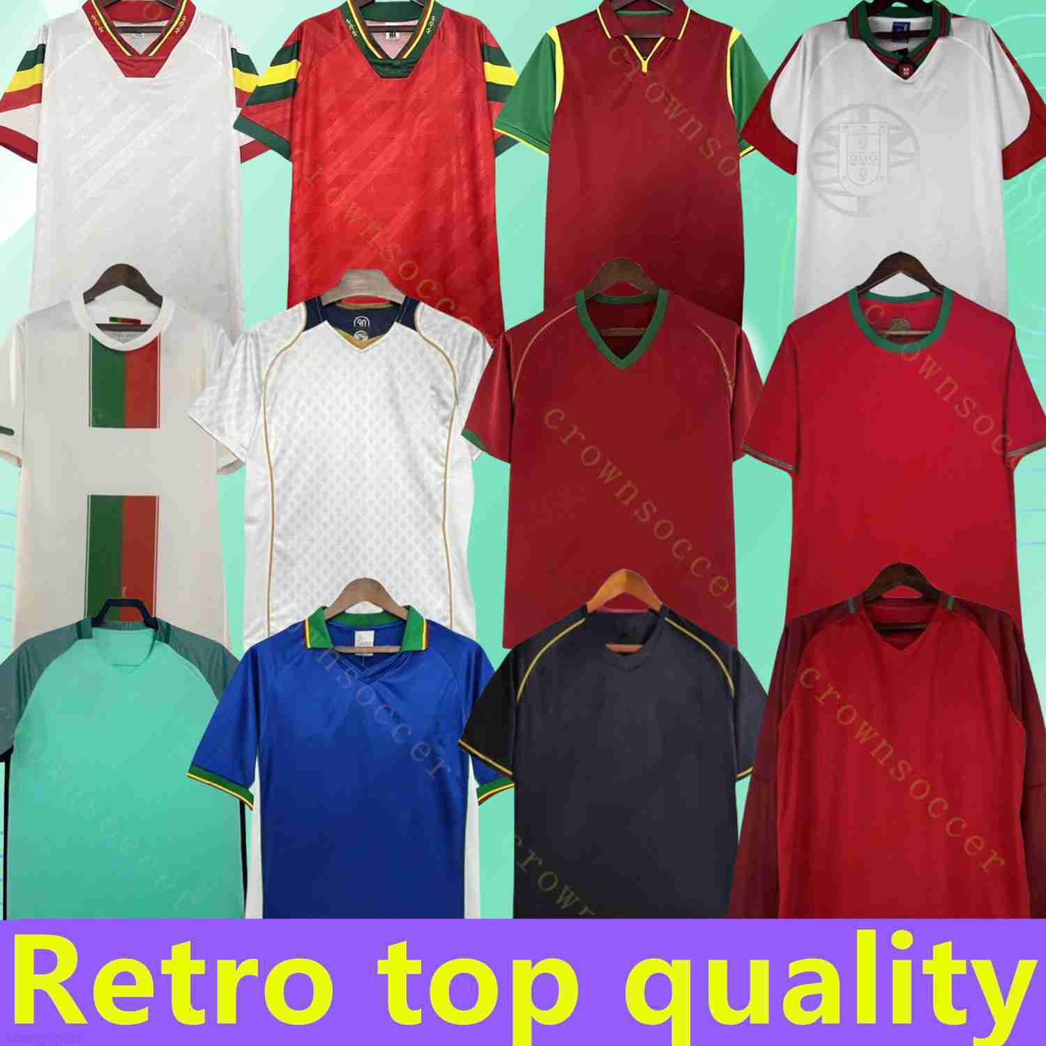 Retro classic Portugal soccer jerseys 16 18 20 21 1998 2000 02 2004 2006 2012 RUI COSTA RONALDO PEPE FIGO RONALDO MANICHE PAULETA Portuguesa Long slee