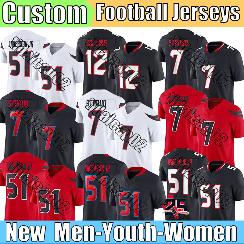 Houstons Texan jersey CJ Stroud Jersey TexansS Jersey Anderson Jr Watt Watt Lassiter Jerseys Stroud Diggs Dell Collins Mixon Hunter Stover Football Jerseys