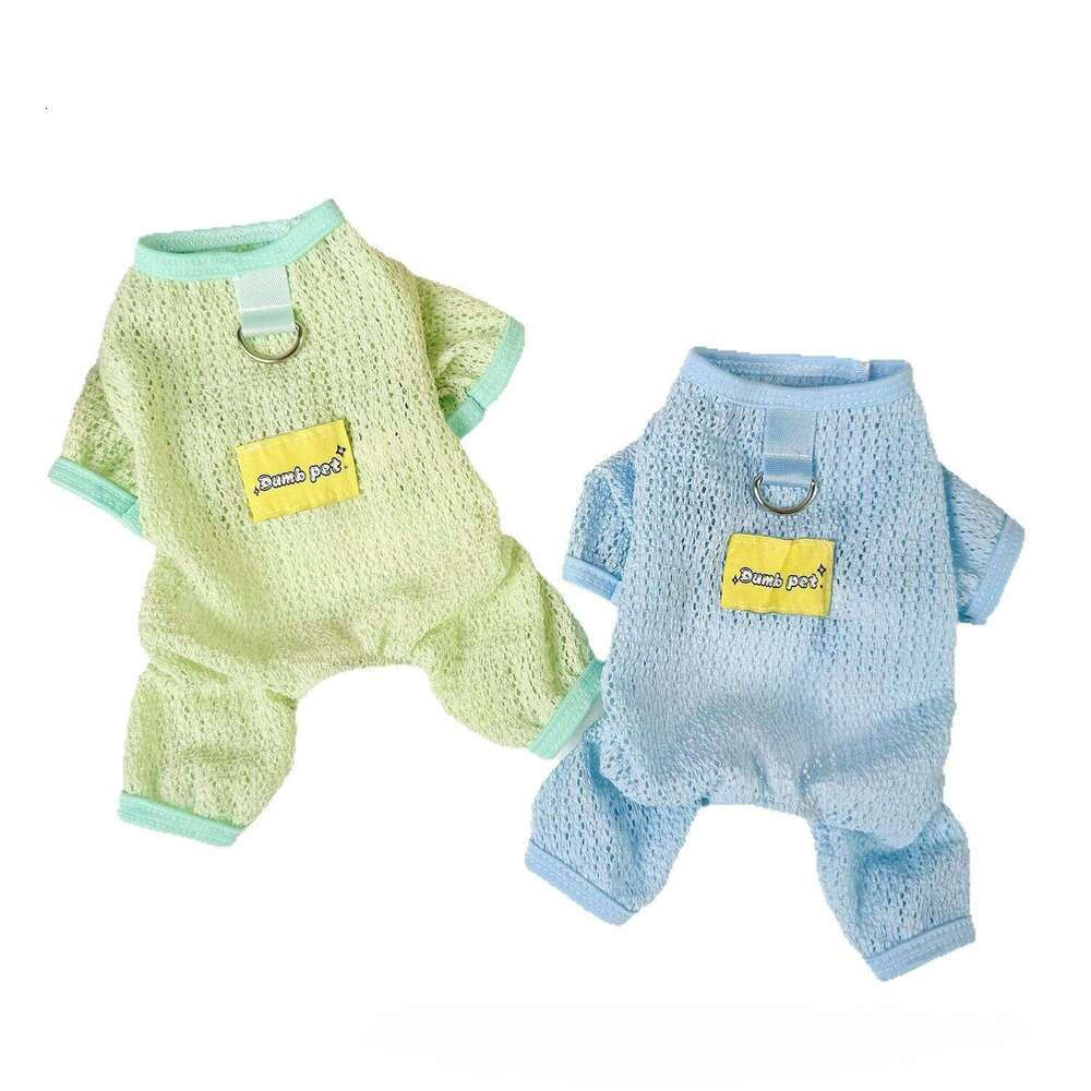 Famous brand Dog four legged clothing spring summer thin breathable hollow pet apparel cat clothes wholesale for Bichon Teddy Ragdoll cats pupakaIK