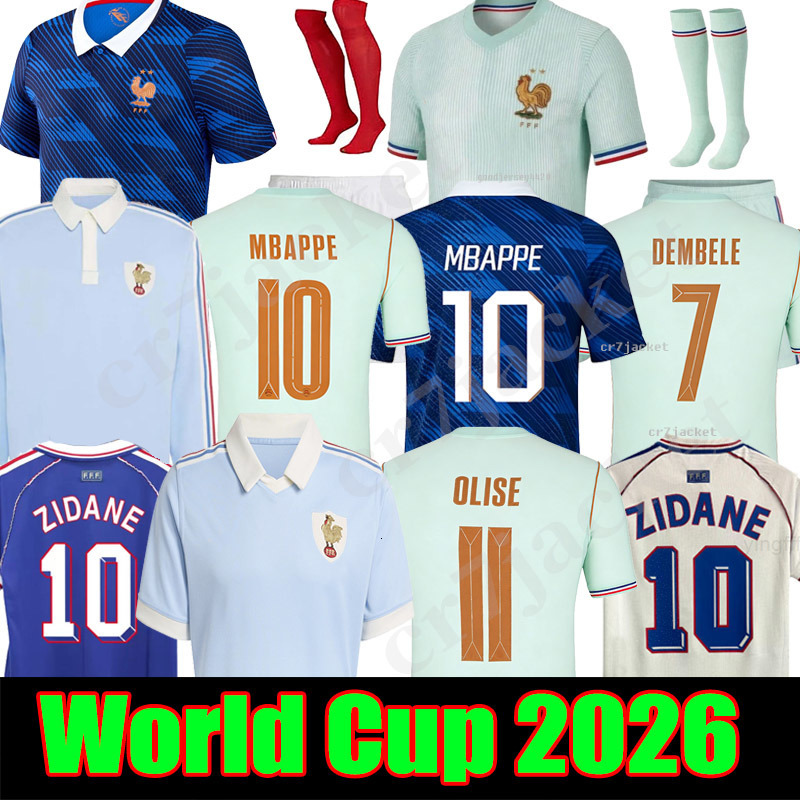 france jersey world cup 2026 French Soccer Jerseys 26 27 MBAPPE DEMBELE national team Olise Kids retro Football tops Shirt maillot de foot ZIDANE HENR