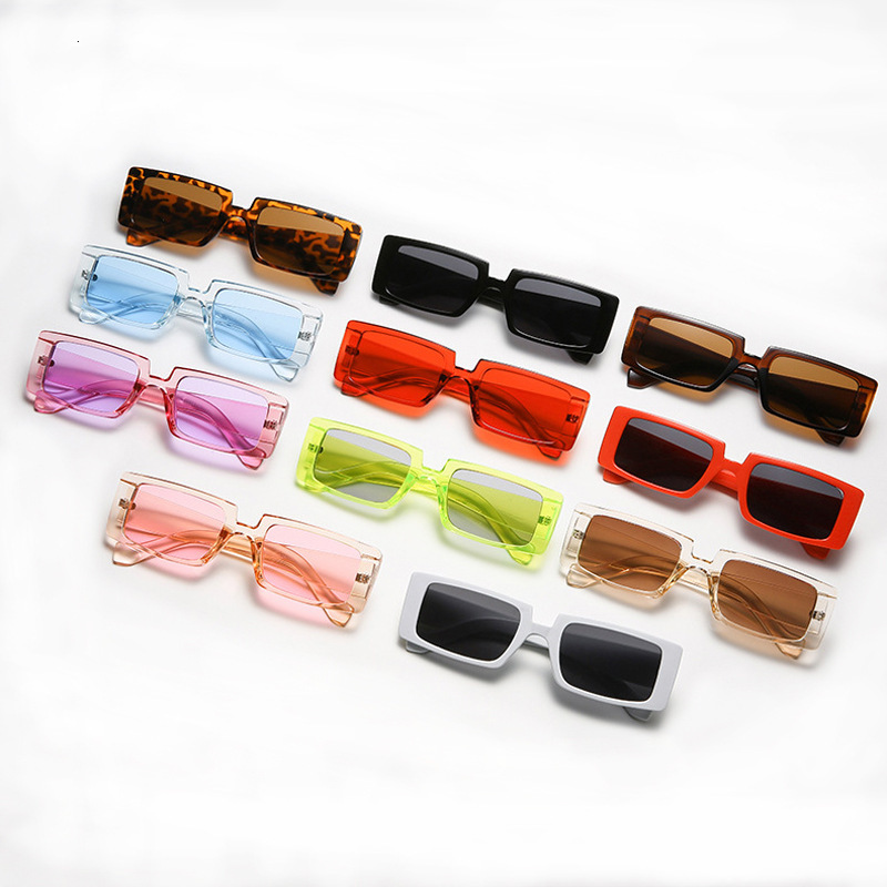 Retro Square Sunglasses for Men and Women, European and American Trend Transparent Color Street Style Sunglasses, Cross-Border Model Sunglasses