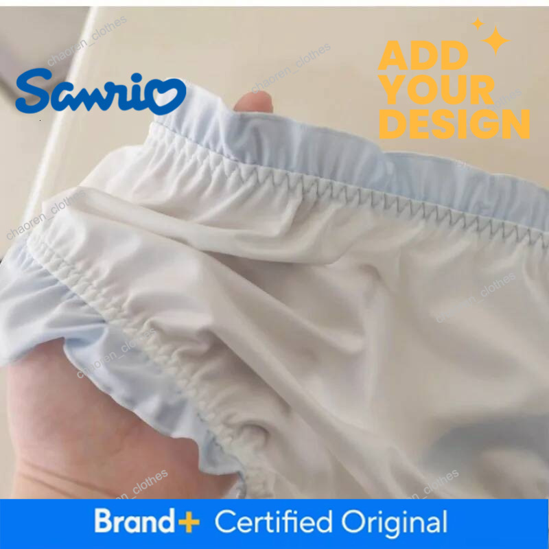 Kawai Sanrio Cartoon Kuromicinnamoroll Cute Lingerie Underwear Without Steel Rings Small Breast Gathering Bra Set Thin Style Luxury Goods